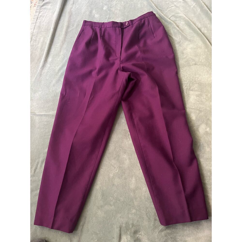 Harve benard size 12 purple wool pants - Picture 2 of 4